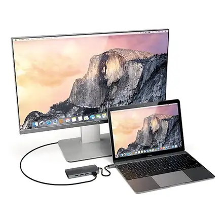 Satechi USB-C Multiport adaptér 4K 8ports V2 - Space Gray Aluminium