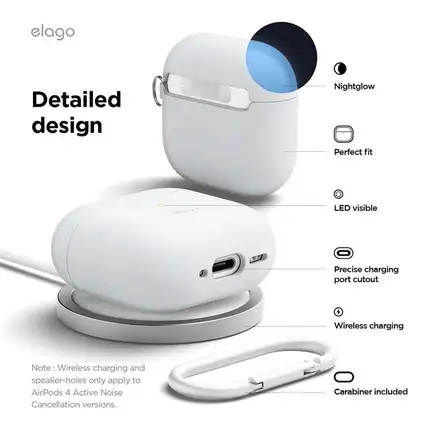 Elago puzdro Silicone Hang Case pre Airpods 4/5 - Medium Gray