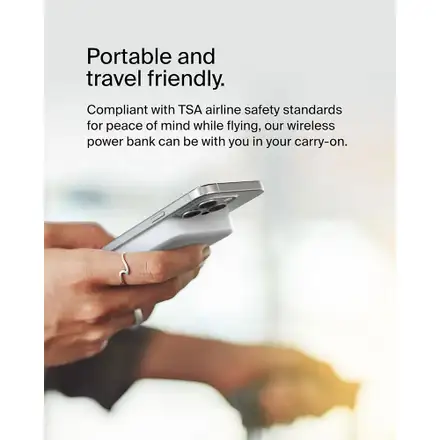 Belkin Boost Charge Pro Magnetic Power Bank with Qi2 8K + Stand - White