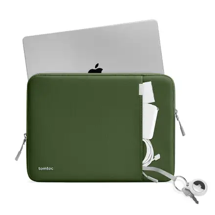 Tomtoc puzdro 360 Protective Sleeve pre Macbook Air 13" M1/M2/M3/M4 - Olive Green