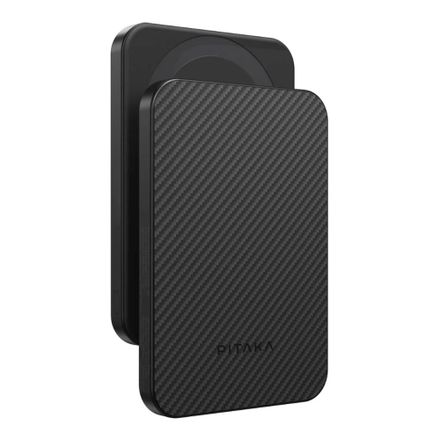 Pitaka Aramid Fiber Magnetic Power Bank Qi2 5000 mAh - Black/Grey