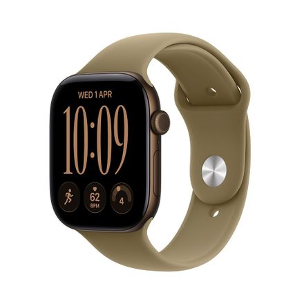 Apple Watch Series 12 GPS + Cellular 42mm Dark Bronze Aluminium Case with Olive Sport Band - S/M