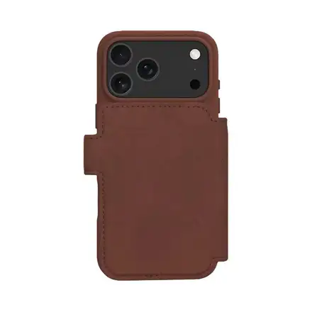 dbramante1928 - Puzdro Lynge s MagSafe pre iPhone 17 Pro, dark tan