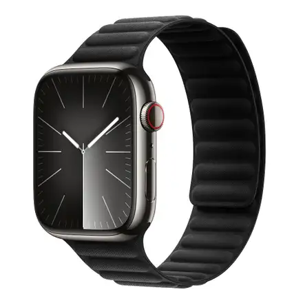 Devia remienok Deluxe Magnetic Fiber Watch Band 44/45/46mm - Black