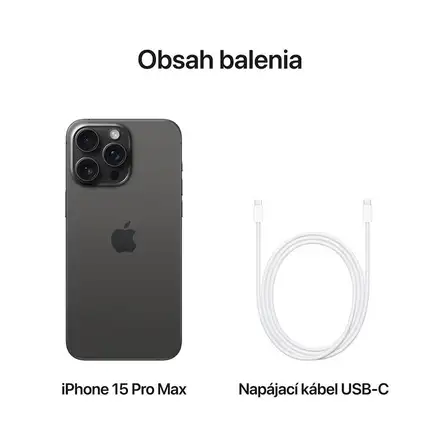 iPhone 15 Pro Max 256 GB čierny titán *Trieda B*