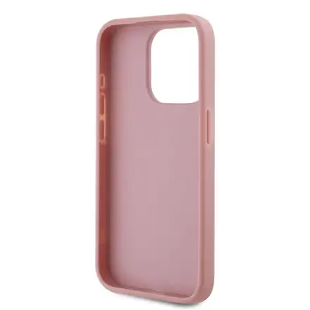 Karl Lagerfeld Wrinkled PU Signature Logo kryt iPhone 15 Pro Max ružový