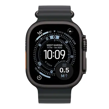 Apple Watch Ultra 3 GPS + Cellular 49mm Čierny titán s čierným oceánskym remienkom