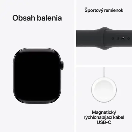 Apple Watch Series 10 GPS 46mm Jet Black Aluminium Case with Black Sport Band - M/L