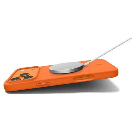 Spigen kryt Silicone Fit Magsafe pre iPhone 17 Pro - Cosmic Orange