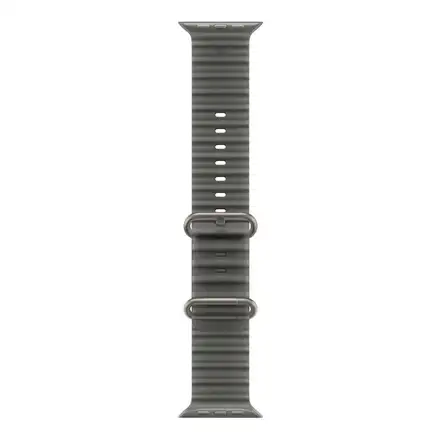 Apple Watch 49mm Translucent Black Ocean Band - Natural Titanium Finish