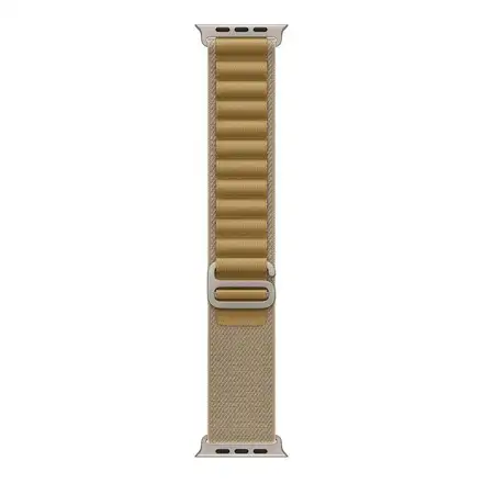 Apple Watch 49mm Tan Alpine Loop - Small - Natural Titanium Finish