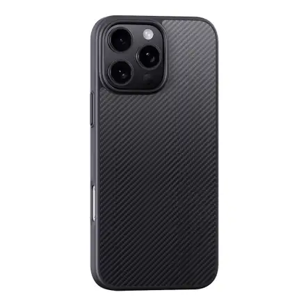 Devia kryt Kevlar Ultra-Thin Magnetic Shockproof Case pre iPhone 16 Pro Max - Black