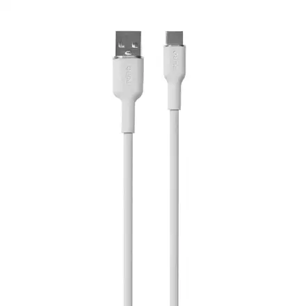 Puro kábel Soft Silicone Cable USB-A to USB-C 1.5m - White