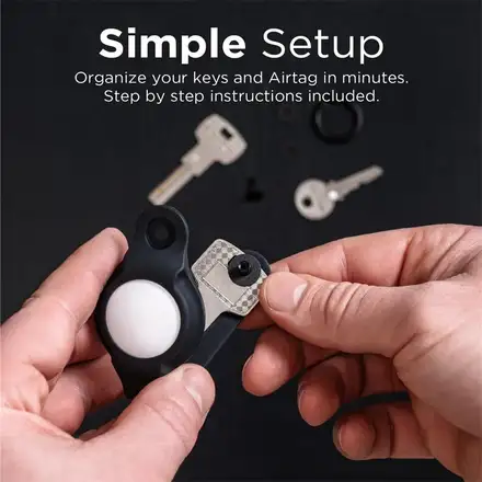 KeySmart Air Flex s púzdrom pre AirTag - čierny silikón