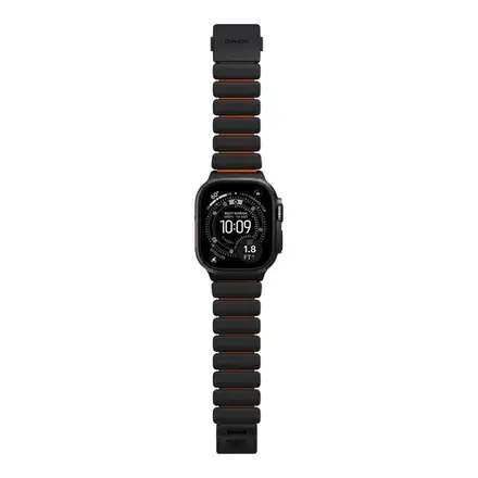 Nomad remienok Stratos pre Apple Watch 44-49mm - Ultra Orange/Black Hardware