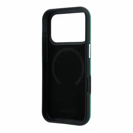Lacoste PVC Petit Pique Semi Wrap Embossed MagSafe kryt iPhone 18 Pro Max zelený
