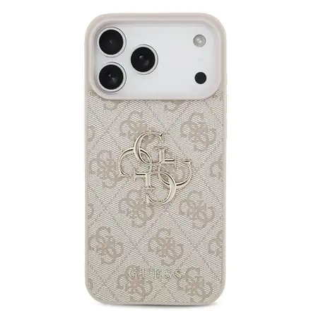 Guess PU 4G Metal Logo kryt iPhone 18 Pro ružová