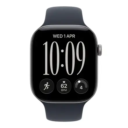 Apple Watch Series 12 GPS + Cellular 46mm Space Grey Aluminium Case with Navy Blue Sport Band - M/L