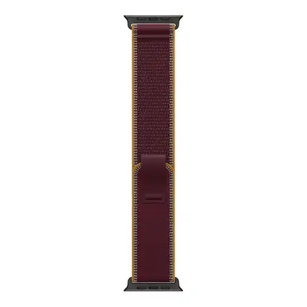 Apple Watch 49mm Burgundy Trail Loop - M/L - Black Titanium Finish