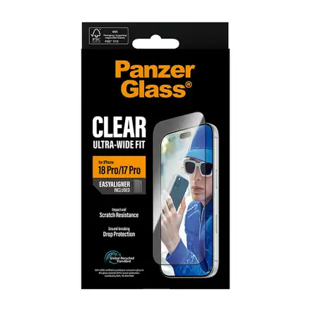 PanzerGlass ochranné sklo UWF pre iPhone 18 Pro - Black Frame