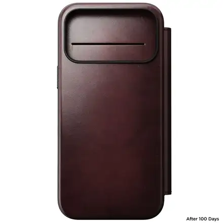Nomad puzdro Modern Leather Folio Magsafe Horween pre iPhone 17 Pro Max - Burgundy Chromexcel