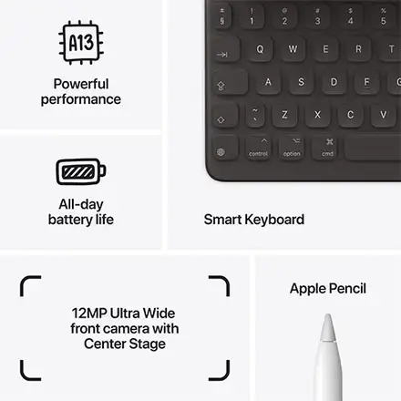 iPad 10,2" (2021) Wi-Fi 256 GB strieborná *Použitý s DPH - Trieda C*