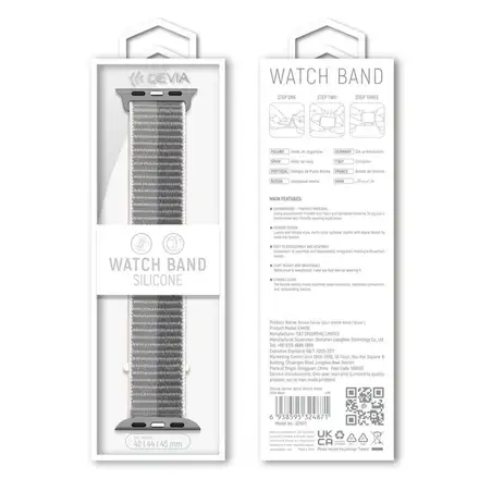 Devia remienok Nylon Braided Two-Tone Loop pre Apple Watch 44/45/46mm - Oat Milk