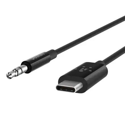 Belkin kábel RockStar 3.5mm Audio Cable with USB-C Connector 1.8m - Black