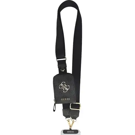 Guess Crossbody Popruh PU 4G Metal Logo + Peňaženka čierny