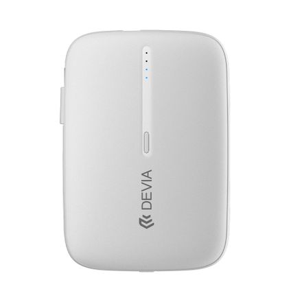 Devia powerbank Kintone Built-in Dual Cable 10000 mAh - White