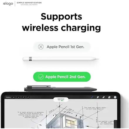 Elago kryt Pencil Clip Case pre Apple Pencil 2nd Gen & Pencil Pro - Black