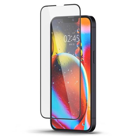 Spigen ochranné sklo GLAS.tR Slim HD pre iPhone 16e/14/13/13 Pro - Black Frame