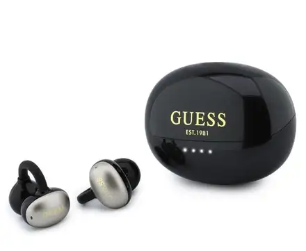 Guess Metallic Finish Classic Logo OWS Bezdrôtové Slúchadlá čierne