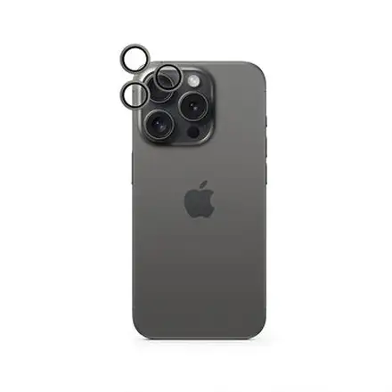 iStores by Epico Aluminium Lens Protector pre Apple iPhone 16 Pro / 16 Pro Max - čierna