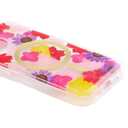 iDeal Fashion Clear Case MagSafe iPhone 13/14/15/16e/17e Tropical Floral