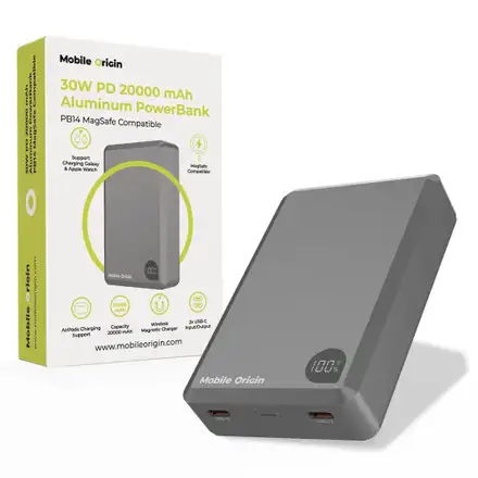 Mobile Origin PowerBank 30W PD 20000mAh - Gray