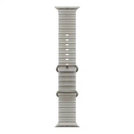 Apple Watch 49mm Translucent Grey Ocean Band - Natural Titanium Finish
