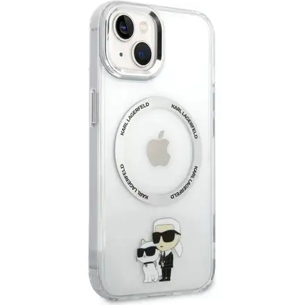 Karl Lagerfeld IML Karl and Choupette MagSafe kryt iPhone 15 priehľadný