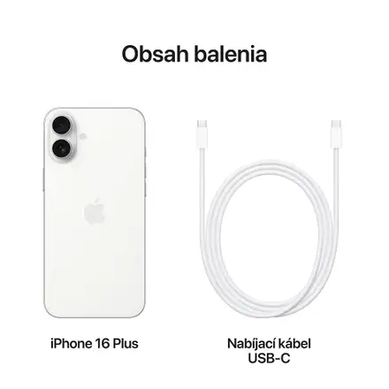 iPhone 16 Plus 128 GB biela