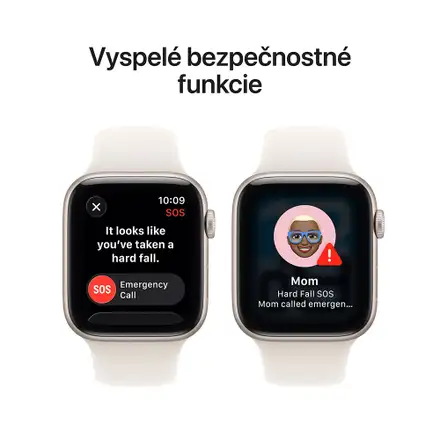 Apple Watch SE 3 GPS 44mm Hviezdny biely hliník s hviezdnym bielym športovým remienkom - M/L