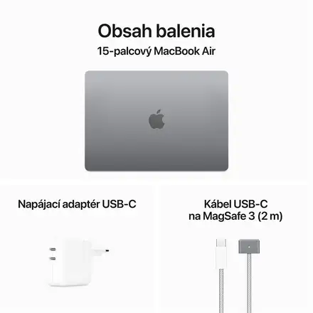 MacBook Air 15" Apple M3 8C CPU 10C GPU 24GB 512GB Kozmický sivý SK