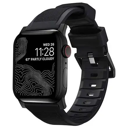 Nomad remienok Rugged Strap pre Apple Watch 44/45/49mm - Black/Black Hardware