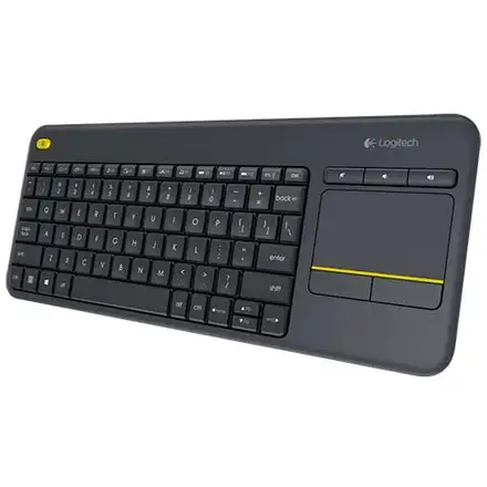Logitech K400 Plus - bezdrôtová klávesnica s touchpadom - čierna - CZ/SK