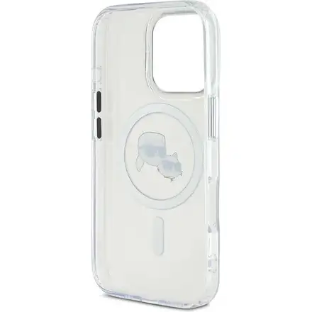 Karl Lagerfeld IML K&CH Heads Metal Frame MagSafe MagSafe kryt iPhone 16 Pro Max priehľadná