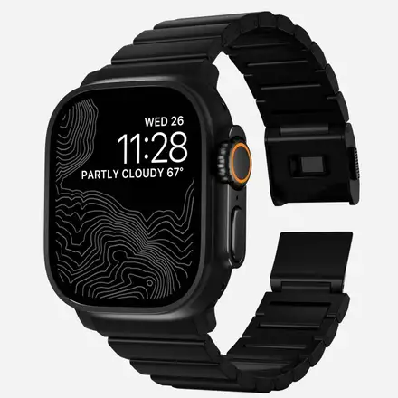 Nomad remienok pre Apple Watch 44-49 mm - Titanium Band/Black Hardware