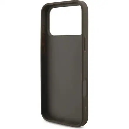 Guess PU 4G Metal Logo kryt iPhone 17 Pro hnedý