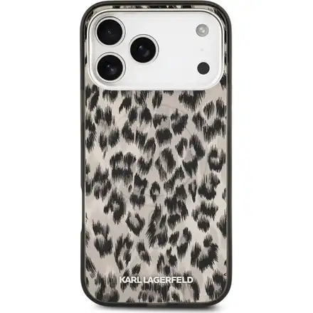 Karl Lagerfeld IML Leopard MagSafe kryt iPhone 17 Pro hnedý