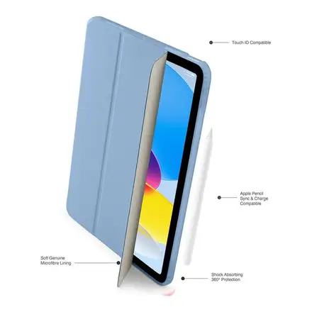 Pipetto puzdro Origami No7 Tri-Folio Case pre iPad 10-11 Gen 2022/2025 - Light Blue