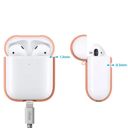 Elago Airpods 2 Silicone Case - Peach