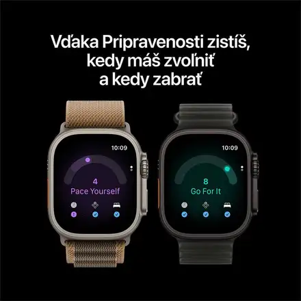 Apple Watch Ultra 4 GPS + Cellular 49mm Natural Titanium Case with Translucent Grey Ocean Band *Rozbalený*